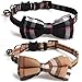 KUDES 2 Pack/Set Cat Collar Breakaway with Cute Bow Tie and Bell for Kitty and Some Puppies, Adjustable from 7.8-10.5 Inch