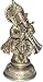 Handcrafted Design Brass Statue Standing Ganesha Playing Manjira 2.25 x 2.5 x 5.5 inches