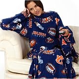 Auburn Tigers Navy Blue Team Logo Print Unisex Snuggie Blanket