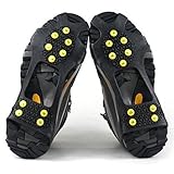 雪対策 靴底 滑り止め スパイク 簡単装着 路面凍結 転倒防止 予備ピン2個付き (M 23.0-25.5cm)