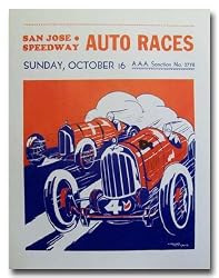 1932 San Jose Speedway Poster Print