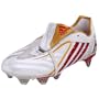 adidas Men's Predator Abs PS TRX Soft Ground Soccer Cleat,White/Red/Gold,8 M
