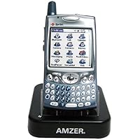 Amzer Desktop Cradle with Extra Battery Charging Slot for Treo 650/700 - Black