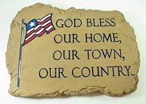 Garden Stone Stepping Stone God Bless Our Home, Town, Country Outdoor decor
