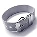 KONOV Women's Stainless Steel Bangle Bracelet - Silver