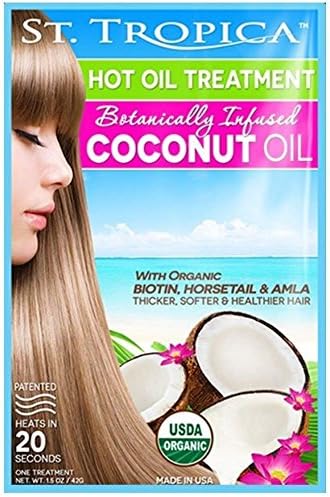 St Tropica Organic Hair Mask Treatment Coconut Oil, 1.5 Fluid Ounce -- 12 per case.