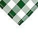 LTC LINENS 54 in. x 54 in. Green and White Checkered Tablecloth Square for Card Table - Stain Resistant, Wrinkle Resistant, Machine Washable Small Green Gingham Table Cover for Picnic, Party
