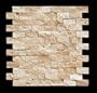 Light 1 X 2 Split Face Travertine Mosaic Tile
