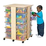24 Cubbie Tower With Colored Tubs - School & Play Furniture