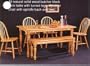 New Butcher Block Farm Dining Table & 4 Chairs & Bench