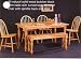 New Butcher Block Farm Dining Table & 4 Chairs & Bench