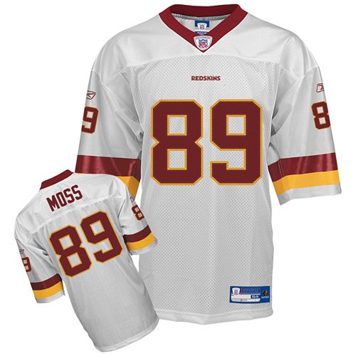 Reebok Washington Redskins Santana Moss Authentic White Jersey Size 52