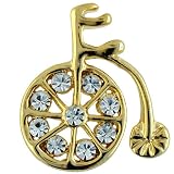 Gold Tone Vintage Style Tricycle Brooch Pin
