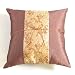 EXP Brown And Gold Cushion Cover / Pillow Sham With Silky Filigree Dragon Detail