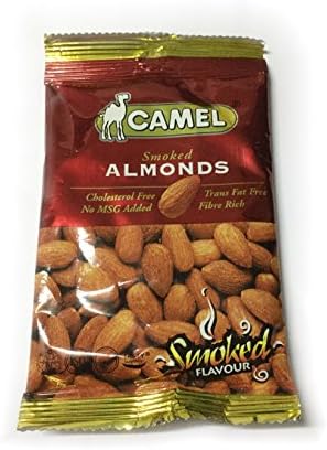 Smoked Almonds Snack,naturally Cholesterol Free &amp; Trans Fat Free ,Ready to Eat, Net Wt. 40g. X 3 Bags