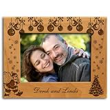 Personalized Skyful of Christmas Balls Wooden Picture Frame