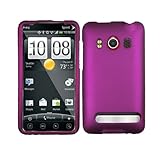 Purple Rubberized Snap on Hard Case Faceplate for Sprint Htc Evo 4g