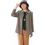 リバーシブル帽子付アンサンブル M ベージュ系