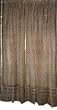2 Unique Nut Brown Floral Printed with Paisley Print Border India Silk Sari Drapes Curtains