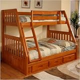 Honey Twin Over Full Bunk Bed