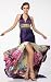 Hk9177 Print Satin Halter High Slit SPECIAL LINING Long Gown