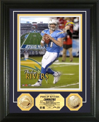 NFL San Diego Chargers Philip Rivers 24KT Gold Coin Photo Mint