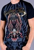 Christian Audigier VIF Eagle Black Mens T-shirt with All-over Print New Release