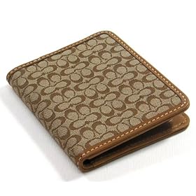 AUTHENTIC COACH SIGNATURE JACQUARD TRAVEL PICTURE FRAME/CREDIT/BUSINESS CARD HOLDER 60163 (Doe)