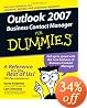 Outlook 2007 Business Contact Manager For Dummies