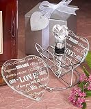 Choice Crystal Heart Coaster Barware Set