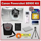 Canon PowerShot SD900 10 Megapixel Digital Camera with 3x Optical Zoom + Transcend 4GB 150x SecureDigital Card + High Speed USB Card Reader + Spare NB-5L Battery for Canon + Cobra Digital Compact Camera Case