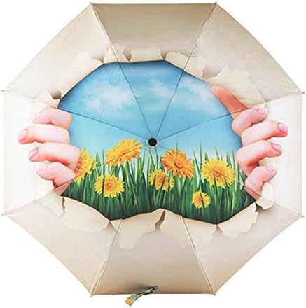 MaYao Manual Folding Flower Umbrella Ladies Fashionable Umbrella Chrysanthemum 3D Printed Parasol