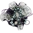 Shell Pearl Majorca Necklace Black 14mm 18" Strand with Earrings in Travel Pouch By Bucasi