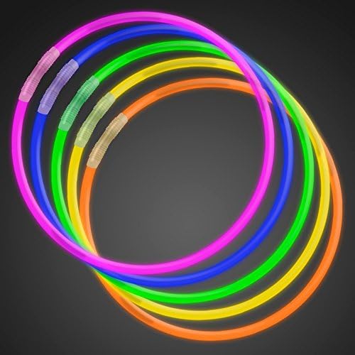 50 22" Premium Glow Stick Necklaces Assorted Colors Glowsticks