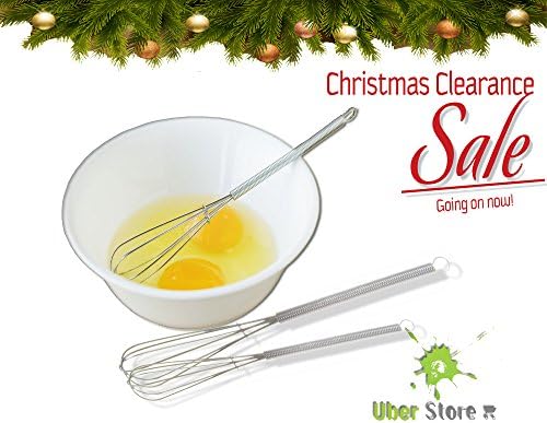 Wire Whisk - 3 Piece Hand Held Stainless Steel Balloon Whisk - Whip Cream Stirrer Egg White Yolk Beater