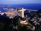 The Statue of Christ the Redeemer Stands at Top of Cordova Mountain Peak, Rio De Janeiro, Brazil Premium Photographic Poster Print
