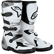 Alpinestars Tech 6S Youth Boys Off-Road Motorcycle Boots - White/Silver