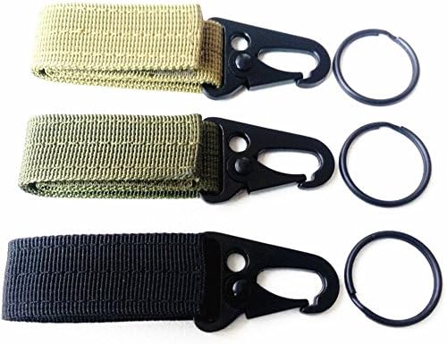 Multifunction Outdoor Mountaineering Buckle, Metal Buckle Nylon Buckle Hanging Olecranon 3 PCS