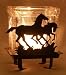 Glass Horses Candle Holder