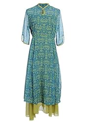 Mandarin Collar Chiffon Long Sleeves  Dress