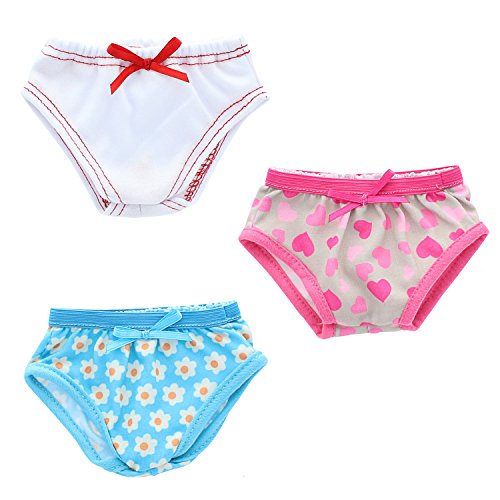 Doll Underwear Beautiful Set of 3 Underwear Panties Fits American