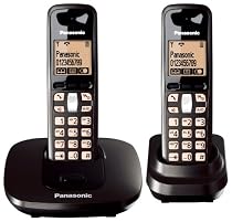 Panasonic KX-TG6412ET DECT Twin Digital Cordless Phone Set - Black