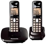 Panasonic KX-TG6412ET DECT Twin Digital Cordless Phone Set - Black