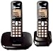  : Panasonic KX-TG6412ET DECT Twin Digital Cordless Phone Set - Black
