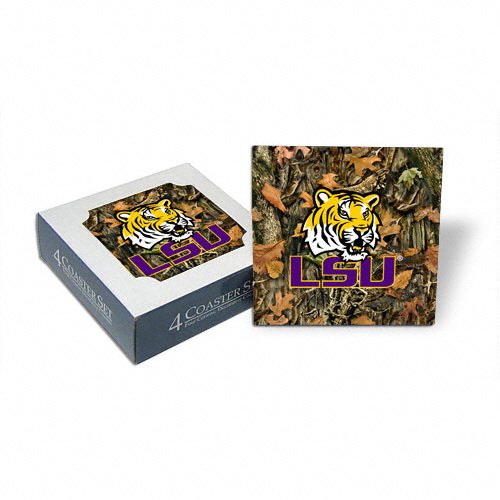 LSU Tigers Set of 4 Camouflage Coasters