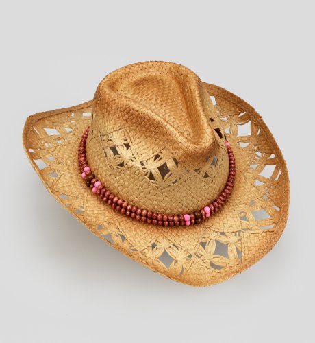 Beaded Trim Cowboy Hat