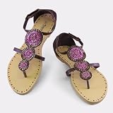 Ant Flats-Coffee-Purple Sandals Womens Shoes
