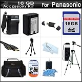 16GB Accessory Kit For Panasonic HC-V700, HC-V700M, HC-V500, HC-V500M, HC-V100, HC-V100M, HC-V10 Camcorder Includes 16GB High Speed SD Memory Card + Replacement (2000Mah) VW-VBK180 Battery + Ac/Dc Charger + Deluxe Case + 50