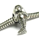 Authentic Nagara .925 Sterling Silver Little Mermaid Bead For Pandora Troll European Charm Bracelets