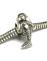 Authentic Nagara .925 Sterling Silver Little Mermaid Bead For Pandora Troll European Charm Bracelets